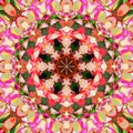 Digital Painting Abstract Colorful Floral Mandala Background