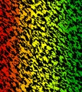 Digital Painting Abstract Multi-Color Dark Chaotic Stripes on Different Shades of Reggae Colors Background