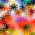 Digital Painting Abstract Spatter Brush Paint Chaotic Rectangular Patterns in Colorful Bright Pastel Colors
