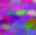 Digital Painting Multi-Color Abstract Spatter Paint Chaotic Wavy Triangular Patterns in Vibrant Pastel Colors Background
