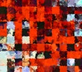 Digital Painting Spatter Paint Chaotic Abstract Rectangular Patterns in Vivid Colors Background