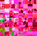 Digital Painting Abstract Spatter Brush Paint Chaotic Rectangular Patterns in Colorful Vibrant Vivid Pink Colors Background