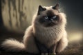 Digital Masterpiece The Enchanting Himalayan Cat Portrait