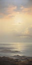 Dreamscape Portraiture: A Hyperrealistic Painting Of The Sea And Sun