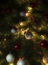 Digital painting of a Christmas tree in the night Royalty Free Stock Photo