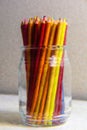 Digital Painting Of Colored Pencils In A Clear Jar Royalty Free Stock Photo