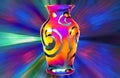 Digital Painting of a Flower Vase