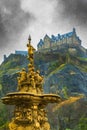 Edinburgh Ross Fountain Digital Painting Royalty Free Stock Photo