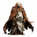 Digital Painting Of Griffin In Brown Cloak - Concept Art For D&d Game