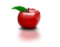 Digital painting of healthy, fresh, tasty and vibrant apple