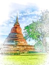 Pagoda in Sukhothai Historical Park