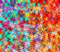 Digital Painting Multi-Color Abstract Spatter Paint in Colorful Vivid Pastel Colors Background