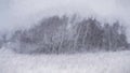 Digital painting of a rural winter snow scene on Wetley Moor, Staffordshire, UK