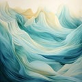 Abstract Painting Of Waves And Sea With Soft Gradients