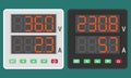 Digital volt and ampere meters Royalty Free Stock Photo