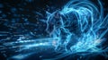 Digital Panther in Motion Royalty Free Stock Photo