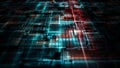Digital Particle and Light flow. Digital Cyberspace and Data Network Connections Concept. Transfer Digital Data High Speed