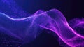 Digital particle wave representing connected data points structure Royalty Free Stock Photo