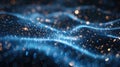 Digital Particles: Abstract Technology Background Royalty Free Stock Photo