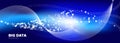 Digital Particles. Glow Technology Background. Royalty Free Stock Photo