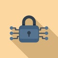 Digital password protection icon flat vector. Personal login