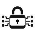 Digital password protection icon simple vector. Personal login