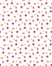 Digital pattern for children. Pink and yellow sea shells illustration on the white background Royalty Free Stock Photo