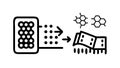 Digital Pattern Data Flow Icon, vector design Generative AI Royalty Free Stock Photo