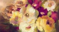 Digital pattern of watercolor flowers Royalty Free Stock Photo
