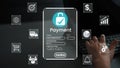 Digital Payment Interface with Security Features and User Interaction for Online Transactions on Modern Devices Gluon Royalty Free Stock Photo