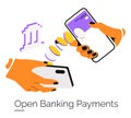 Digital Payment Transfer in Open Royalty Free Stock Photo