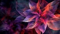 Digital petals unfolding in a rhythmic dance, creating a dynamic