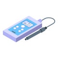 Digital ph meter icon isometric vector. Water soil