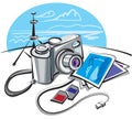 Digital photo camera Royalty Free Stock Photo