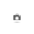 Digital Photo camera icon with shadow Royalty Free Stock Photo