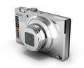 Digital photo camera isolated on white background 3d Royalty Free Stock Photo