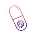 Digital pill nolan icon. Simple thin line, outline vector of New Technologies icons for ui and ux, website or mobile