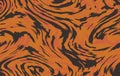 Digital pixel camo seamless pattern . Bright orange coloring camouflage modern fabric print. Vector Texture