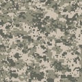 Digital pixel camouflage seamless pattern for your design. Vector Texture Royalty Free Stock Photo