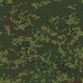 Digital pixel camouflage seamless pattern for your design. Vector Texture Royalty Free Stock Photo