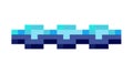 Digital Pixel Wave Border Design Element Vector Illustration, vector design Generative AI Royalty Free Stock Photo