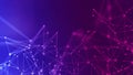Digital plexus background. Abstract background with interlaced lines and dots. Network connection structure. Data exchange Royalty Free Stock Photo