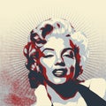 Digital portrait of Marylin Monroe Royalty Free Stock Photo