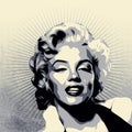 Digital portrait of Marylin Monroe Royalty Free Stock Photo