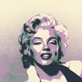 Digital portrait of Marylin Monroe Royalty Free Stock Photo