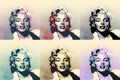 Digital portrait of a multiple of Marylin Monroe Royalty Free Stock Photo