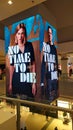 Digital poster in a Roman mall, of the twenty-fifth film of 007 with Daniel Craig NO TIME TO DIE