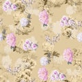 Digital print flower pattern design Royalty Free Stock Photo