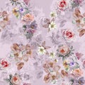 Digital print flower pattern design