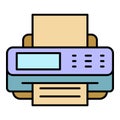 Digital printer icon color outline vector